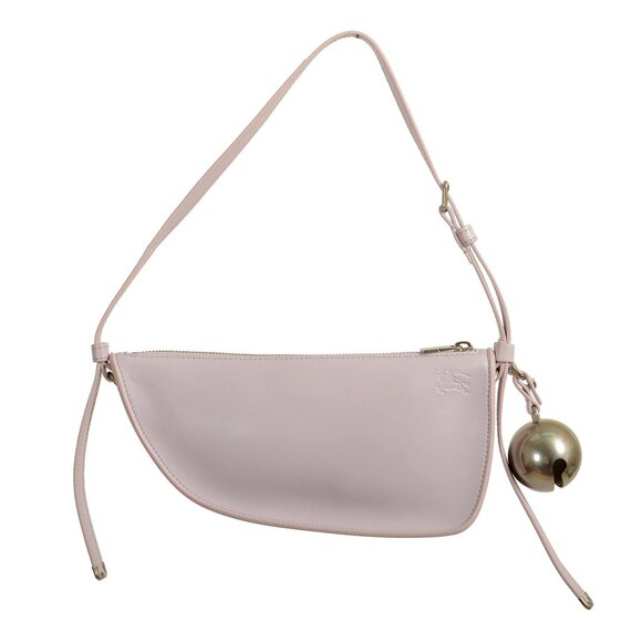 Burberry Women's "Shield Sling" 100% Leather Logo Embossed Handbag Shoulder Bag - Picture 3 of 7